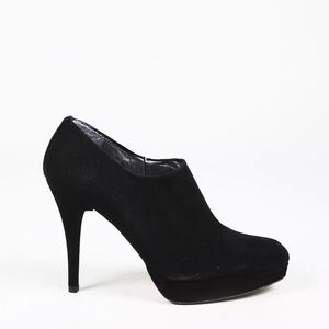Stuart Weitzman Cover Up Black Suede Booties 7.5